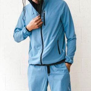 Spiritual Gangster Onset Jacket Lightweight Active Blue- Size Small